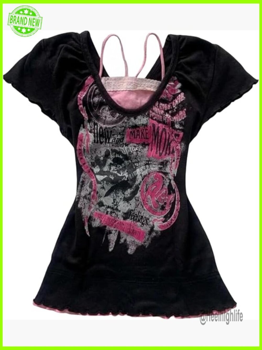 Cutecore Harajuku Y2k Baby Tee Kawaii Emo Grunge Graphic Tee